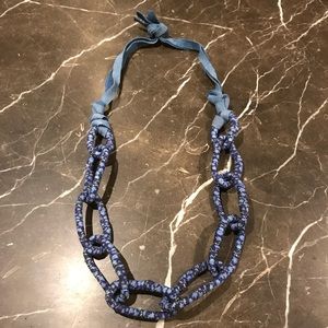 2 for $17 Handmade leather and fabric necklace